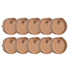 I'CLE 插座防觸電矽膠保護套, 棕色, 10個