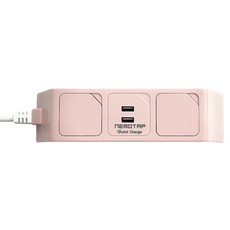 NEMOTAP 彩色 USB A型 高速充電 一般 延長線 2孔 SY-NB2 USB QC, 奶油蜜桃, 1個, 1.5m