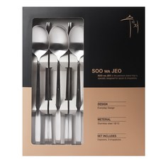 LIHAN Living Curator Ciel 緞面餐具組, 不鏽鋼, 1套, 湯匙 5p + 筷子 5p