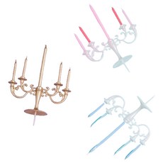 joyparty 生日吊燈蠟燭3件組, 粉紅色, 藍色, 金色, 1套