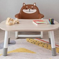 리바트 뚜뚜 높이조절 아이 의자 + 아이 책상 + 연필꽂이 세트 방문설치, 오크(책상), 시바(의자), 단일색상(연필꽂이)