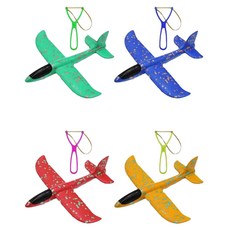 agaplus 瞄準發射迷你彩色泡棉滑翔機4件組, 隨機出貨