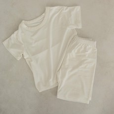 PEEKABOO 童款Panda柔和色系短袖短褲套裝