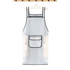 Daysoy 工作用透明毛巾圍裙, 白色