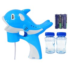 아가플러스 노래하는 LED 빅 범고래 버블건 세트, 블루, 1세트