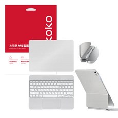 Skoko iPad Magic Keyboard 外殼保護膜貼膜組, 霧面透明