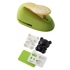 Cuteme 小熊貓吐司模 76401 + CuteMe 海苔壓花器 動物臉 MP225 套組, 混色, 1套