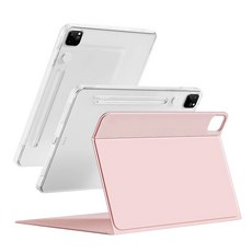 태블리스 세로거치 투웨이 분리형 슬릿 커버 투명 젤하드 케이스 IF-93, 핑크