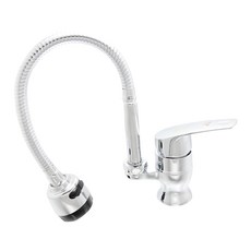 E젠 檯面式單孔廚房鵝頸水槽水龍頭 TPF-0007, 1個