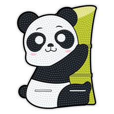 DCLARE 方塊珠寶石十字繡壓克力手機支架製作DIY套組, 竹子熊貓, 1套