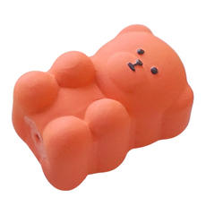 dingdog 狗狗小熊乳膠啾啾玩具, 1個, 隨機出貨