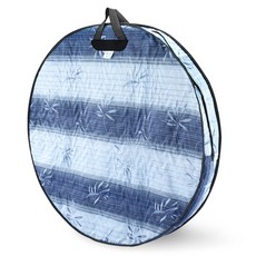 南原木器工藝社 3層絎縫圓形桌蓋, 藍白混合色