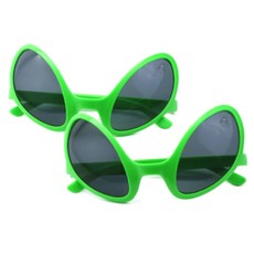 BEOURGUEST 外星人派對太陽眼鏡, 2個, 綠色+藍色