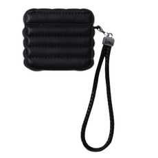 페피스 패딩 에어팟 프로1 케이스, 블랙