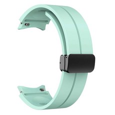 Galaxy Watch 4 / 5 / 6 專用 D型扣矽膠磁吸錶帶 弧形錶帶, GDS4 薄荷綠, 20mm