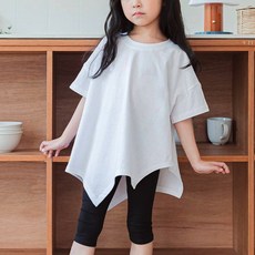 Uravi 女童寬鬆版T恤七分內搭褲套裝