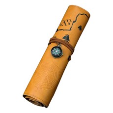 Daysoy 復古地圖刷具筒 沙色, 1個