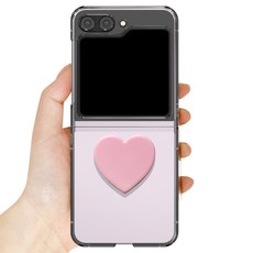 디자인플러스 하트 마카롱 스마트톡 하드 크리스탈 휴대폰 케이스