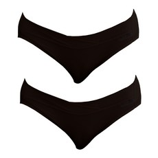 PETITMARIEE 人造絲V型交叉低腰大尺碼孕婦骨盆內褲 2件組