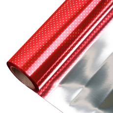 POPO FANCY 小圓點塑膠捲筒包裝紙 大, 紅色, 1個