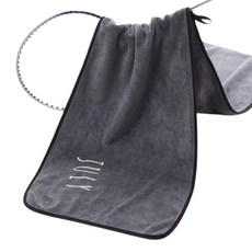 Sonio 柔軟刺繡運動毛巾 30 x 105 cm, 1個, 19 深灰色7月