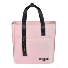 野餐保溫保冷PEVA防水便當袋, 粉紅色, 1個