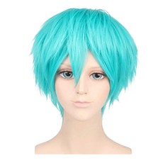 daysoy 短版層次角色扮演假髮, 1個, 薄荷綠色