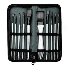 Allode 優質化妝包化妝刷10件組 TYPE 02 白色, 1套