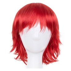 데이소이 숏기장 염색 가발, 레드, 1개
