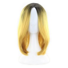Deisoi 雙色Cosplay假髮, 1個, 黃色
