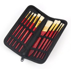 Allode 藝術家收納袋油畫筆組 TYPE 03 紅色, 1套