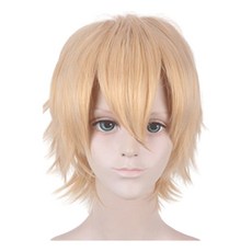 daysoy 短版層次角色扮演假髮, 1個, 自然金髮