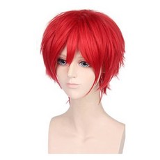 daysoy 短版層次角色扮演假髮, 1個, 紅色