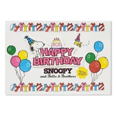 Hallmark 史努比 生日快樂 立體卡片 815974, 混合色, 1個
