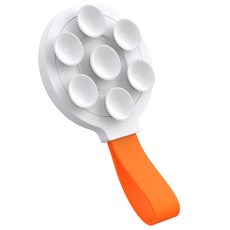 기어쉴드 맥세이프 흡착식 실리콘 휴대폰 마운트, 화이트 오렌지, 1개