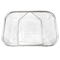 Stenbi 304不鏽鋼可調節長度打孔乾燥瀝水水槽瀝水籃, 銀色, 1個