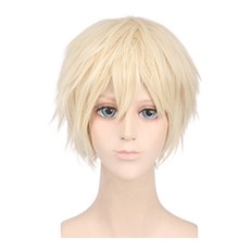 daysoy 短版層次角色扮演假髮, 1個, 淺金色