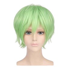 daysoy 短版層次角色扮演假髮, 1個, 綠色