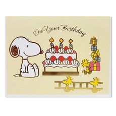 Hallmark 史努比立體生日祝賀卡片, 816025, 1個