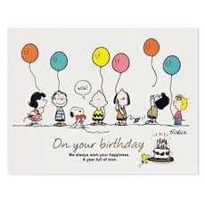Hallmark 史努比 生日快樂 立體卡片 817466, 混色, 1個