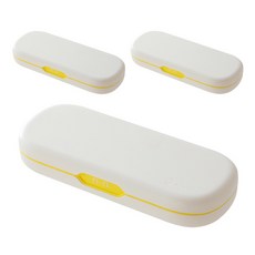 Maket Gamseong 表情符號馬卡龍色鉛筆盒, 白色, 3個