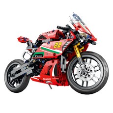 Friendy 摩托車 樂高相容積木 470p, 混合顏色