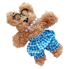 HAHA SLIME 內褲小熊毛根鑰匙圈DIY套組, 棕色, 1個