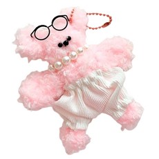 HAHA SLIME 內褲小熊毛根鑰匙圈DIY套組, 粉紅色, 1個