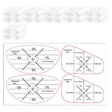 高爾夫揮桿擊球點貼紙 鐵桿2入 + 木桿2入組, 50套, 白色