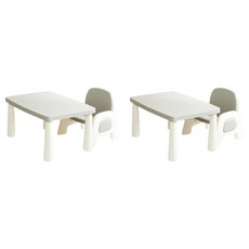 베키 높이조절 유아책상 + 의자 세트, 모던그레이(책상), 모던그레이(의자)