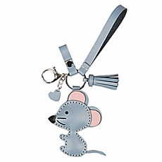 Topia 簡易DIY鑰匙圈 藍色身體 + 粉紅耳朵 老鼠造型包包套組, 混合顏色, 1套