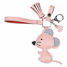 탑피아 간단한 DIY 키링 핑크바디 + 블루귀 소재 가방 세트, 혼합색상, 1세트