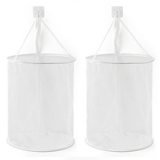 JLIFE 透氣通風折疊式網狀洗衣袋 2入, 白色