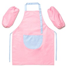 민화샵 어린이 미술 앞치마 10p 세트 I230029C, 분홍, 1세트